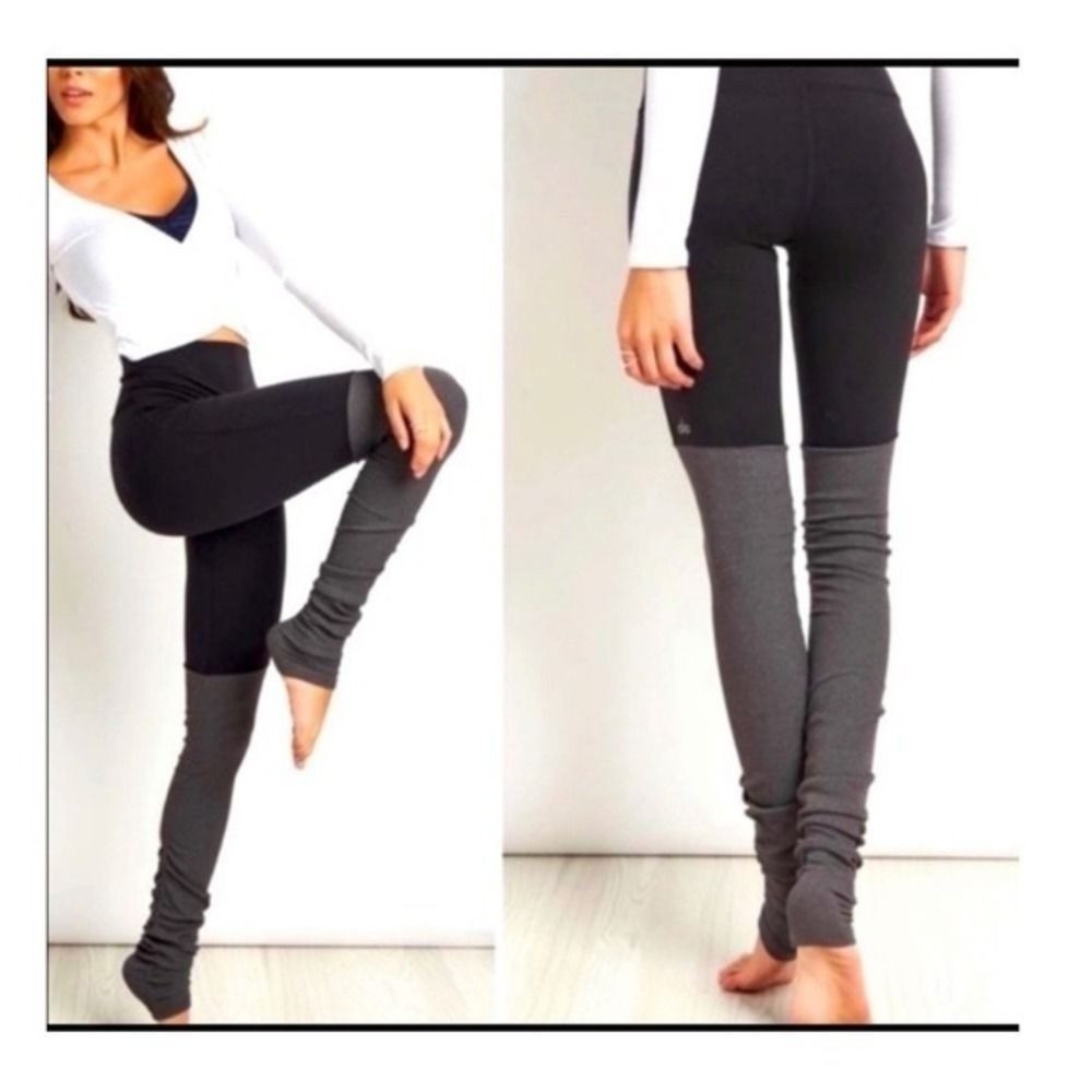 Alo Yoga High Waist Goddess Leggings Black Anthracite Gray Medium M